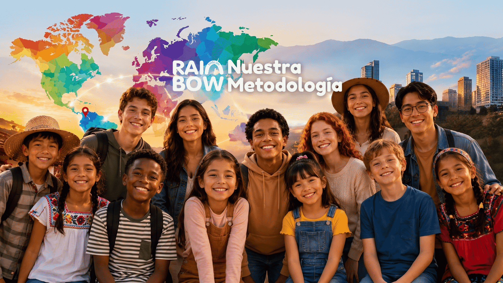Somos Historias Banner - Rainbow English